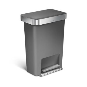 45L Plastic Rectangular Step Can with Liner Pocket (CW1396)